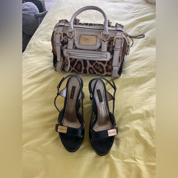 DOLCE & GABBANA PLATFORM WEDGE SHOES - Picture 3 of 5